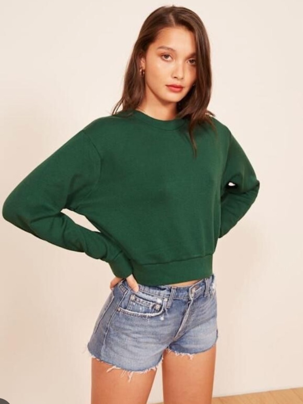 REFORMATION jeans Classic Fleece Crew Sweatshirt